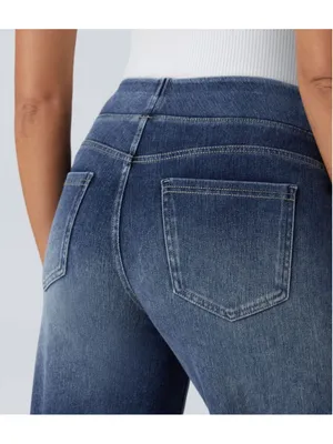 Halara Flex™ High Waisted Pockets Baggy Wide Leg Washed Casual Jeans Size XL NWT thumbnail 5