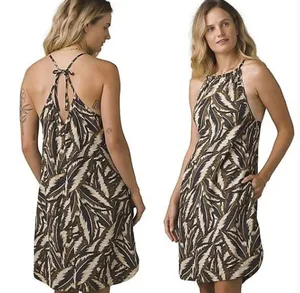 Prana Epicanopy Dress in Tropic Panama Palms Halter Size SMALL NEW thumbnail 5