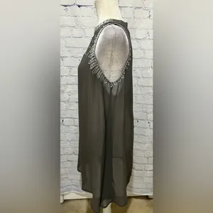 Anthropologie embroidered sheer gray minidress by Altr'd State Size Large thumbnail 3