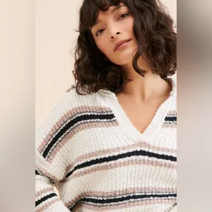 Free People Kennedy Striped Pullover Sweater thumbnail 3