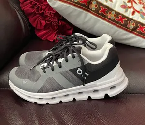 On Cloudflyer 4 Women's pre loved color in grey size 8.5 wear once in store color in Trey/black/white thumbnail 1