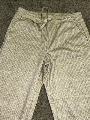 LOFT Neutral Ribbed Straight Leg Knit Pants in Beige thumbnail 2