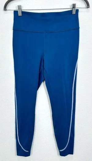 Peloton Women's Size Medium 7/8 Leggings Running Spinning Cycling Blue Logo‎ thumbnail 1