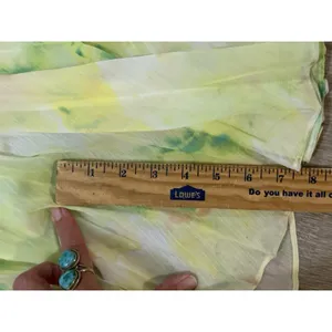 Alice‎ + Olivia Size 2 Shannon Pleated Citrus Yellow Print Overlay Maxi Skirt thumbnail 8