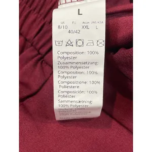 Youzimeiyi Pants Size L Maroon High Waist Wide Leg Stretch Trouser Dressy NWT thumbnail 8
