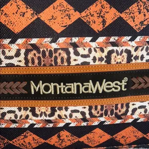 Montana West‎ Orange and Black Southwest Tote Bag thumbnail 3