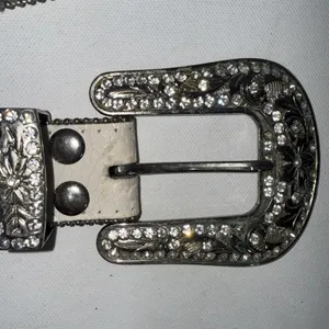 Vintage Chunky Y2K Studded Equestrian Western Boho Preppy Metal White Cross Belt thumbnail 7