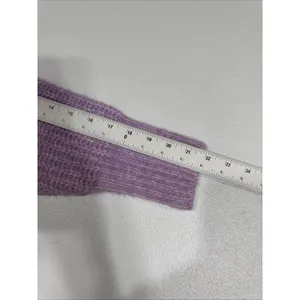 Zara Womens M Fuzzy Sweater Top Pastel Purple Long Sleeve Polyester Wool Alpaca thumbnail 10