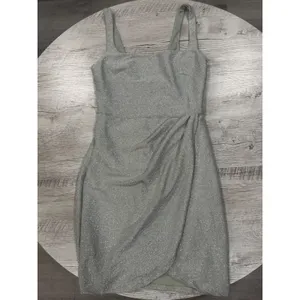 Mi Ami Silver Metallic Shimmer Ruched Cocktail Dress Medium NWT Party Mini thumbnail 7