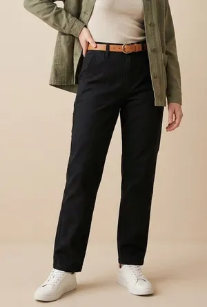 TNA | Black Cargo Utility Pocket Straight Leg Chino Pants Sz 0 thumbnail 1