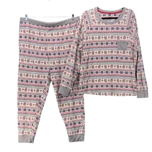 Cuddl Duds Pajama Set Cream XXL‎ thumbnail 1