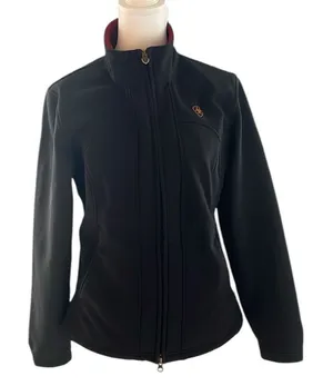 Ariat Black wind proof Fleece lined Athletic Jacket Size Medium thumbnail 1