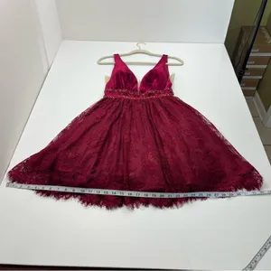 Coya Collection Burgundy Fairy Grunge Mini Dress Womens Size Small NEW‎ *FLAW thumbnail 12