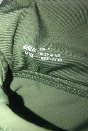 Aerie Triangle Bikini Top Green Medium thumbnail 3