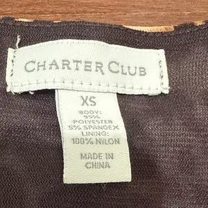 Charter Club Brown Leopard Print Long Sleeve Dress thumbnail 3