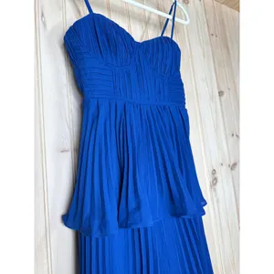 NWT Lulus Cascading Crush Cobalt Blue Tiered Bustier Midi Dress Gala Banquet XS thumbnail 5