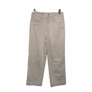 Paige‎ Nellie Pink Stripe High Rise Wide Leg Cropped Jeans 25 thumbnail 2
