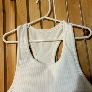 Lululemon Ebb to Street Racerback Crop Top White Size 4 Yoga Workout Gym thumbnail 2