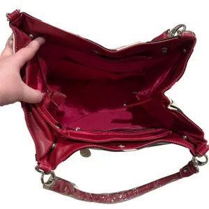 NEW Unbranded Faux Leather Zebra Print and Red‎ Big Patch Medium Hand Bag thumbnail 7