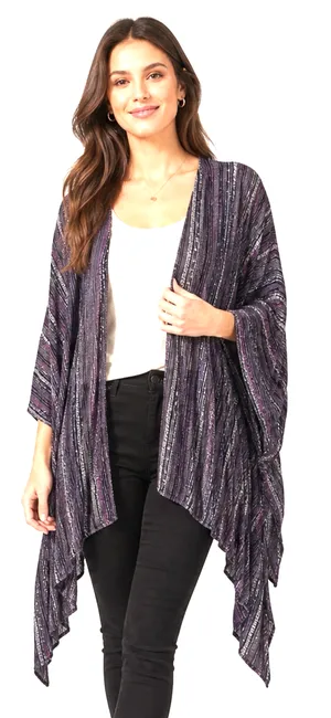 New Altar'd State Purple Multi knit Cardigan Kimono sweater textured sz M NWT thumbnail 1