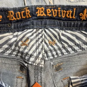 Rock‎ Revival Sara Boot Jeans Womens 29 Blue Dark Wash Embellished Bootcut Flap thumbnail 12