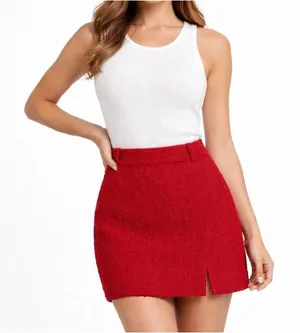 ZARA Mini Skirt Skort Red thumbnail 1