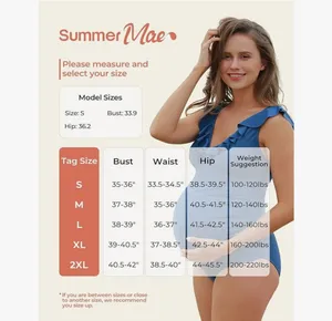 Summer Mae Ruffle Maternity Swimsuit One Piece V-Neck Pregnancy Bathing Suit Lace Up Swimwear thumbnail 7