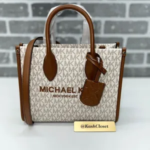 Michael Kors Vanilla Mirella Small Shopper Handbag Purse thumbnail 1