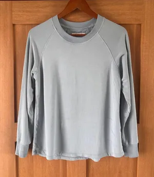 LAKE Blue Crewneck Long Sleeve Sweatshirt Women’s XS FLAWED thumbnail 1