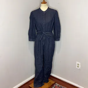 Faherty Charlotte Denim Jumpsuit‎ thumbnail 4