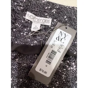 NWT Eva Mendes NY & Co. Sleeveless Black Pale Pink Boucle Fit & Flare Dress 16 thumbnail 5