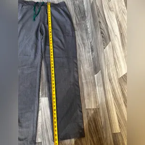 Figs Gray Cargo Pants with Green Accent thumbnail 5
