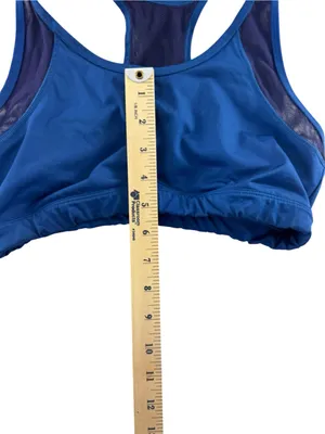 Reebok Royal Blue Racerback Athletic Sports Bra thumbnail 3
