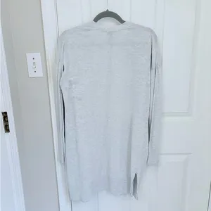 Old Navy Long Length Light Weight Open Front Cardigan in Light Grey thumbnail 6