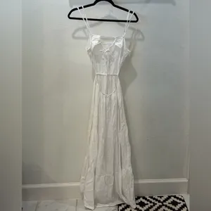 Blanco By Nature White Cutout Maxi Dress – Size M – Made in Peru thumbnail 7