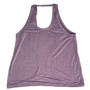 Lululemon‎ Tied To It Tank Black Cherry Heathered Open Back Yoga Top thumbnail 1