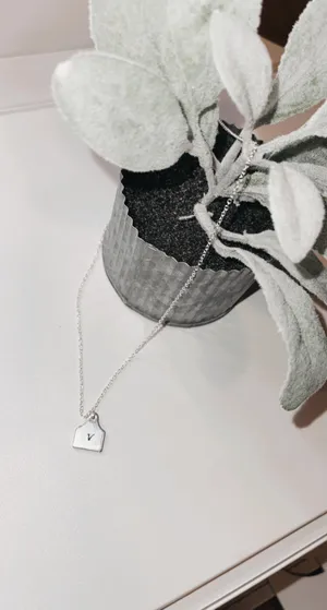 Handmade Custom Stamped Cow Tag Necklace thumbnail 4