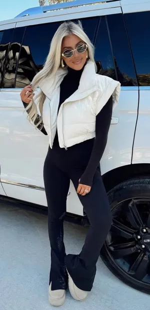 These Three Boutique Off white vest thumbnail 1
