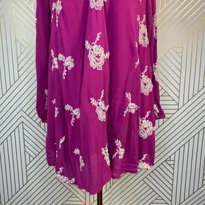 Free People Embroidered‎ Austin Mini Dress Purple thumbnail 5