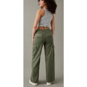 ✨AE Dreamy Drape Stretch Cargo Super High-Waisted Baggy Wide-Leg Sz 0 Pants✨ thumbnail 3