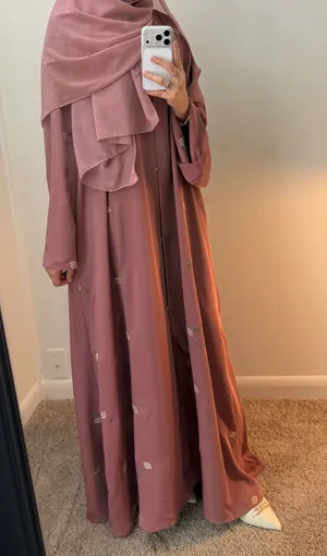Pink Floral Abaya thumbnail 1