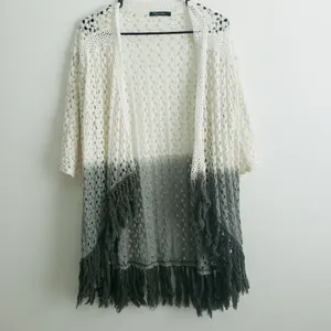 Young Fabulous and Broke Peer Tree Crochet Fringe Ombre Cardigan Sweater thumbnail 2