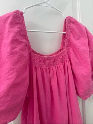 Entro pink puff sleeve dress thumbnail 5