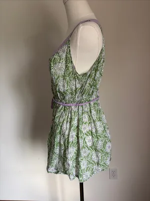Oh Baby by Motherhood Green and Lilac Floral Maternity Tunic thumbnail 3