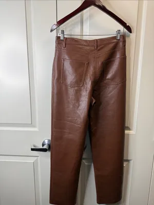 Aritzia Wilfred The Melina Pant Vegan Leather Brown 8 thumbnail 5
