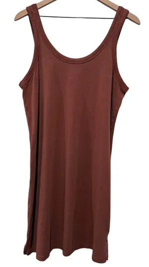 Lululemon Classic Fit Cotton Blend Dress Women Sz 10 Ancient Copper Scoop Neck thumbnail 1