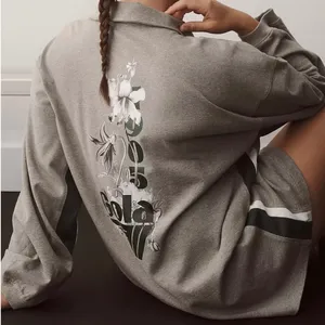 Gola x Anthropologie Team Jersey Mini Dress Size XS Gray Rugby Sporty Oversized thumbnail 2