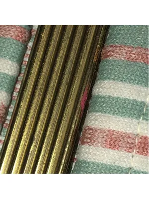 Vintage Striped Pastel Elastic Waist Belt with Gold-Tone Clasp thumbnail 4