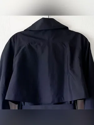 Lululemon Oversized Tie-Waist Trench Coat Black‎ Size 2 Excellent thumbnail 9