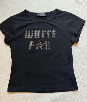 White Fox Boutique Black Baby Tee thumbnail 1